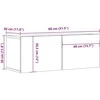 TV staliukas Televizoriaus spintelės, 2vnt., ąžuolo, 80x30x30cm, mediena