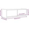 TV staliukas Televizoriaus spintelės, 2vnt., baltos, 80x31x25,5 cm, mediena