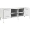 TV staliukas Televizoriaus spintelės, 2vnt., baltos, 68x39x50,5cm, plienas
