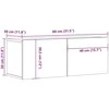 TV staliukas Televizoriaus spintelės, 2vnt., pilkos, 80x30x30cm, mediena