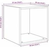 TV staliukas TV spintelių komplektas 4 pcs Senovinis medis 37 x 35 x 37,5 cm