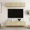 TV staliukas Televizoriaus spintelės, 4vnt., ąžuolo, 80x30x30cm, mediena