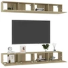 TV staliukas Televizoriaus spintelės, 4vnt., ąžuolo, 100x30x30cm, mediena
