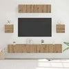 TV staliukas TV spintelių komplektas 7 pcs Amatininkų ąžuolas