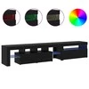 TV staliukas Televizoriaus spintelė 2 pcs Juodas ąžuolas 215 x 36,5 x 40 cm