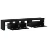 TV staliukas Televizoriaus spintelė 2 pcs Juodas ąžuolas 215 x 36,5 x 40 cm