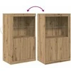 LED Bufetas 60,5 x 37 x 100 cm Apdirbta mediena