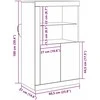 LED Bufetas 60,5 x 37 x 100 cm Apdirbta mediena