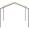 Tentinė palapinė, smėlio spalvos, 4x3m, plienas ir audinys