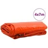 Tentinis audinys 650g / m² Oranžinė 4 x 7 m Drobė su PVC danga