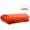 Tentinis audinys 650g / m² Oranžinė 6 x 8 m Drobė su PVC danga