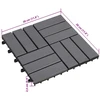 Terasinė Plytelė 20 pcs Pilka 30 x 30 cm