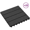 Terasinė Plytelė 22 pcs Juoda 30 x 30 cm MPK