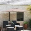 Sodo skėtis Taupe 248,5 x 247,5 x 160 cm Poliesteris ir plienas