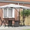Roma Parasol Smėlio 286 x 284 x 265 cm Aliuminis ir poliesteris