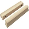 Tiesus rankena 2 pcs Natūralios medienos spalva