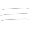Tentų laikiklis priekaboms 3 pcs Sidabro 130-210 cm Aliuminis