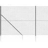 Tinklinė tvora su smaigais, antracito spalvos, 1,6x25m