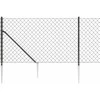 Tinklinė tvora su smaigais, antracito spalvos, 1x25m