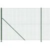 Tinklinė vielinė tvora su flanšais, žalios spalvos, 1,6x10m