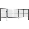 Tinkliniai sodo vartai, antracito spalvos, 500x175 cm, plienas