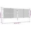 Tinkliniai sodo vartai, pilki, 400x175cm, galvanizuotas plienas