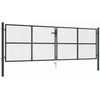 Tinkliniai sodo vartai, pilki, 400x175cm, galvanizuotas plienas