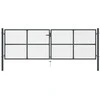 Tinkliniai sodo vartai, pilki, 400x175cm, galvanizuotas plienas