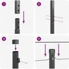 Tvorelės stulpas 13 pcs Pilka Plienas