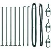 Tvorelės stulpas 7 pcs Žalia Plienas
