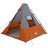 Tipi palapinė 6 asmeniui Pilka ir oranžinė tafta