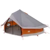 Tipi palapinė su stogu Pilka ir oranžinė 700 x 700 x 395 cm