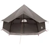 Tipi palapinė su stogu Ruda Pilka 400 x 400 x 250 cm