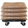 Transportavimo vežimėlis, 2 vnt., juodos spalvos, PP, 300kg