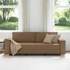 Trivietė sofa, ruda, 180 cm, audinys