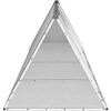 Triušių narvas, pilkas, 403,5x80,5x71cm, galvanizuotas plienas