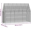 Triušių narvas Sidabro 300 x 100 x 210 cm Cinkuota plienas