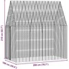 Triušių narvas Sidabro 200 x 100 x 210 cm Cinkuota plienas