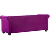 Triv. Chesterfield sofa, aksominis apmuš., 199x75x72cm, violet.