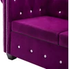 Triv. Chesterfield sofa, aksominis apmuš., 199x75x72cm, violet.