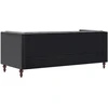 Trivietė Chesterfield sofa, juoda, dirbtinės odos apmušalas