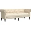 Trivietė chesterfield sofa, linas