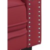 Trivietė chesterfield sofa, raudonojo vyno sp., dirbtinė oda