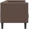 Trivietė chesterfield sofa, rudos spalvos, dirbtinė oda
