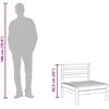 Trivietė sodo sofa, douglas eglės medienos masyvas