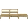 Trivietė sodo sofa, impregnuota pušies mediena