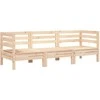Trivietė sodo sofa, pušies medienos masyvas