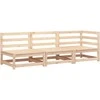 Trivietė sodo sofa, pušies medienos masyvas