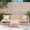 Trivietė sodo sofa, pušies medienos masyvas