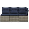| Sodo sofa | su pagalve Pilka 172 x 62 x 69 cm Poli ratanas